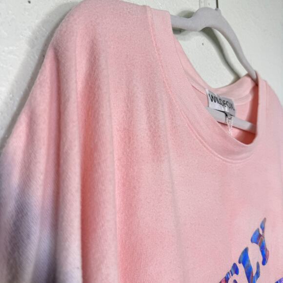 Wildfox Sweatshirt Womens Large Lonely Hearts Tie Dye Roadtrip Oversize Sweater - Picture 6 of 10